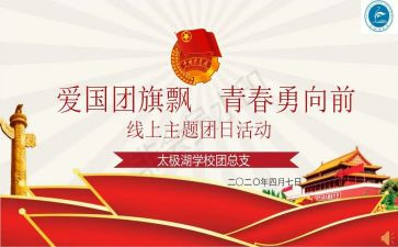 团日活动总结稿范文8篇